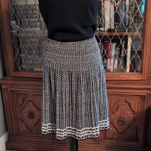 Max Studio Black and White Skater Skirt